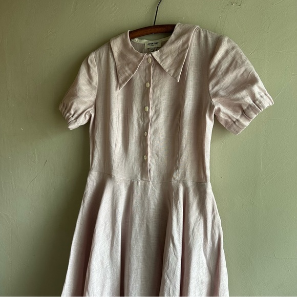 Cotton Candy Wear - Grace pink linen short sleeve dress - Picture 4 of 8